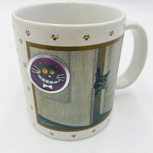 Vintage Lowell Herrero Vandor, Cat in the Doorway Coffee Mug 1984, Made in Japan